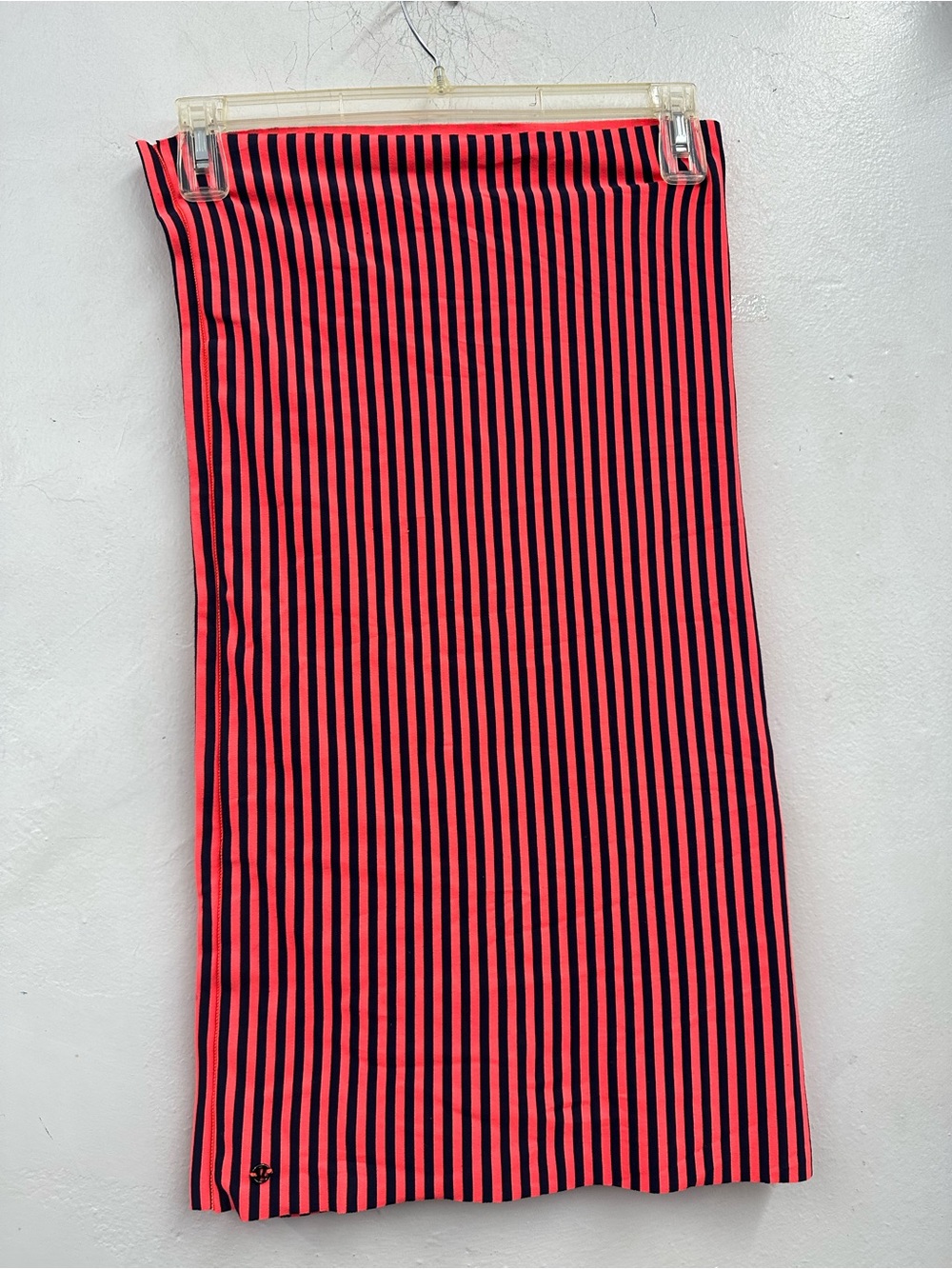 Lululemon vinyasa classic striped scarf red orangish and blue grey stripes 2ct
